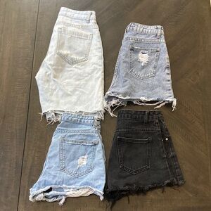 SHEIN Bundle of 4 jean shorts XS